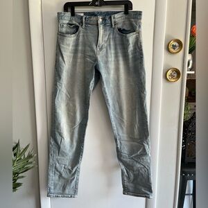 GAP Men's Faded Blue Slim Gapflex Straight Jeans 34x32